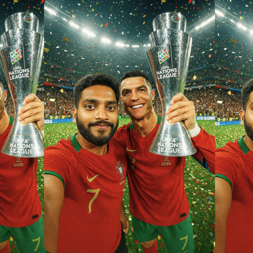 Victory Vibes with Cristiano Ronaldo – A Legendary Selfie!