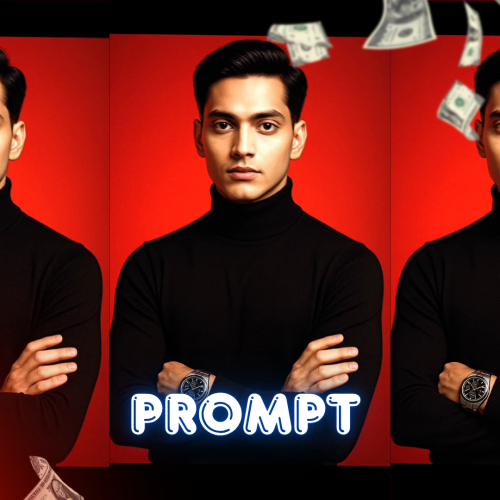 Red Bg Photoshoot Prompt